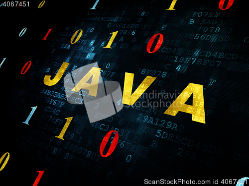 Image of Software concept: Java on Digital background