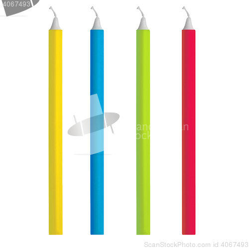 Image of colorful lit candles