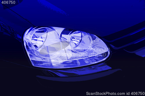 Image of Car headlight.