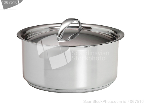 Image of stainless pan isolated