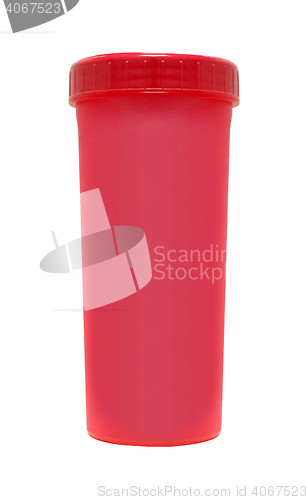 Image of Red cardboard cup. Isolated on a white