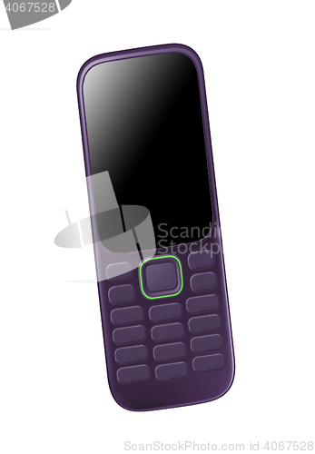 Image of Simple cellphone on white background