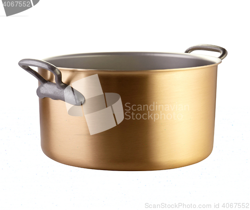 Image of stainless pan isolated on a white