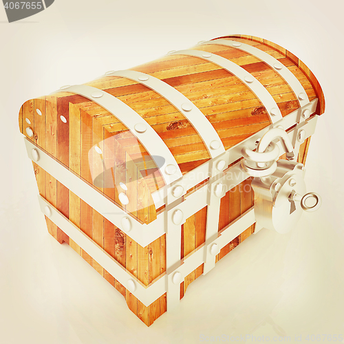 Image of The chest. 3D illustration. Vintage style.