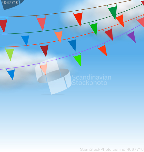 Image of Multicolored Buntings Flags Garlands