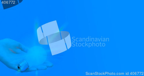 Image of Background with lit lightbulb