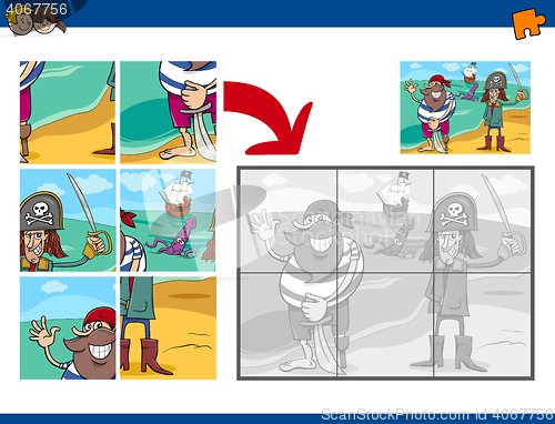 Image of jigsaw puzzle activity with pirates