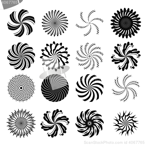 Image of Set of Swirl Icons