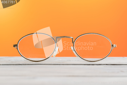 Image of Eyeglasses on a table