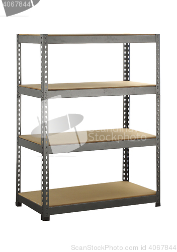 Image of Metal industrial storage shelves