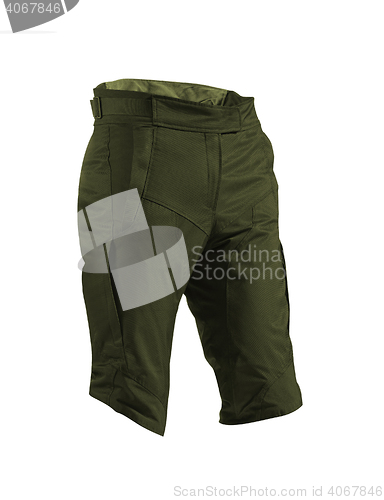 Image of green shorts isolated 