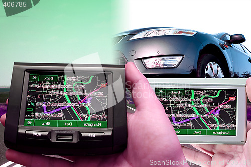 Image of GPS in a man hand