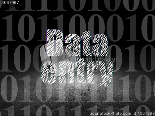 Image of Information concept: Data Entry in grunge dark room