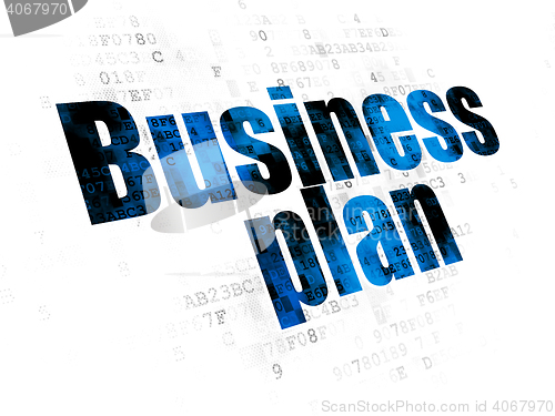 Image of Business concept: Business Plan on Digital background