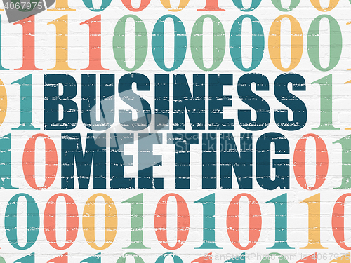 Image of Business concept: Business Meeting on wall background