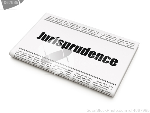 Image of Law concept: newspaper headline Jurisprudence