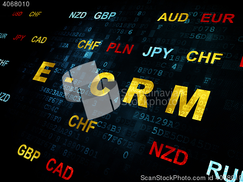 Image of Business concept: E-CRM on Digital background