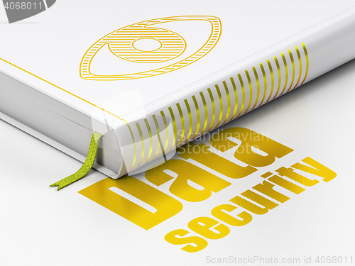 Image of Privacy concept: book Eye, Data Security on white background