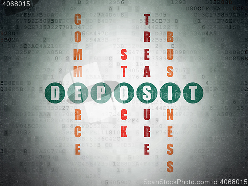 Image of Currency concept: Deposit in Crossword Puzzle