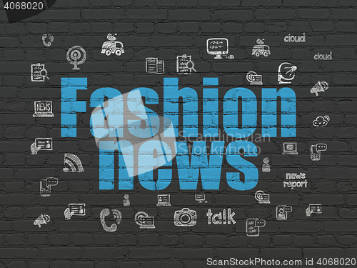 Image of News concept: Fashion News on wall background