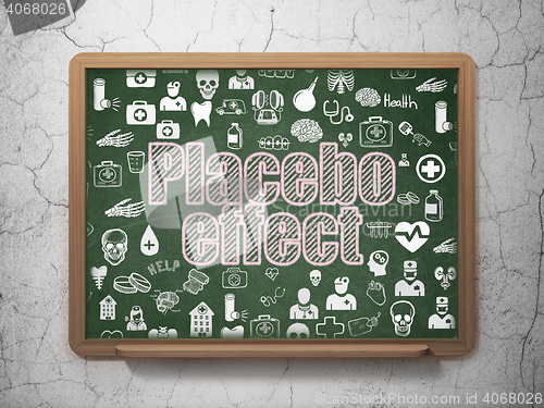 Image of Health concept: Placebo Effect on School board background