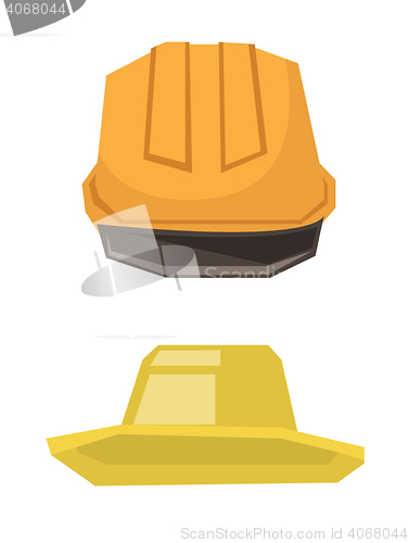 Image of Hard hat and summer hat vector illustration.