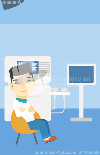 Image of Male ultrasound doctor vector illustration.