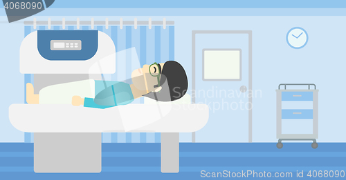 Image of Magnetic resonance imaging vector illustration.