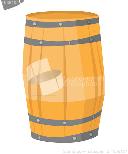 Image of Wooden barrel vector illustration.