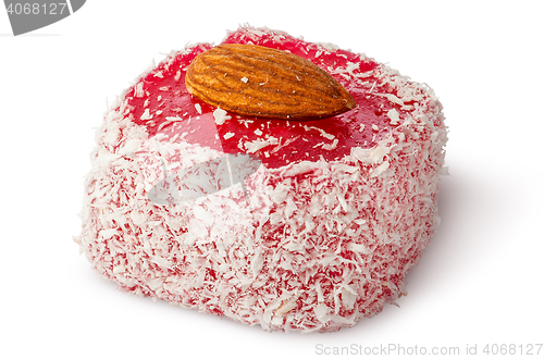 Image of Single Turkish delight with almond nuts