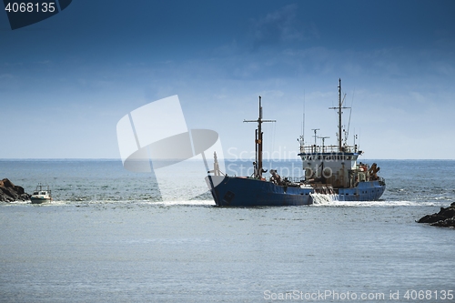 Image of Industrial boat on the sea