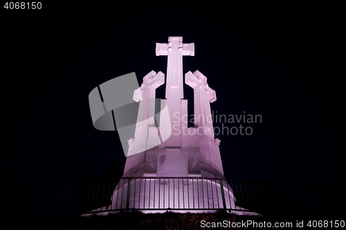 Image of Crosses in the night