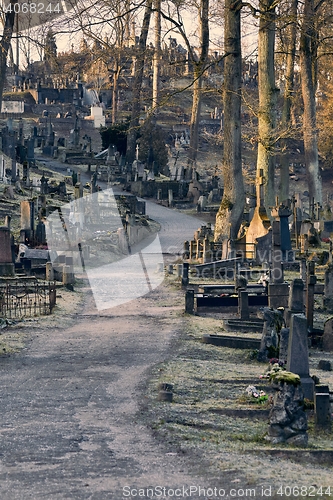 Image of Graveyard with tombstones