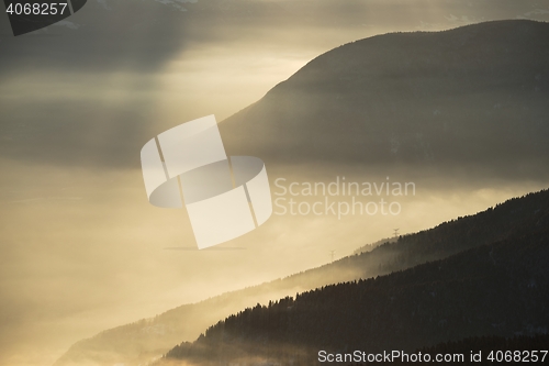 Image of Mountains cloudy landscape