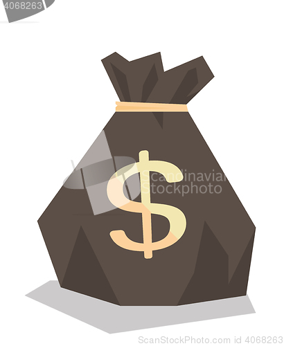 Image of Money bag with dollar sign vector illustration.