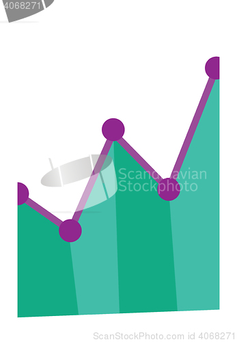 Image of Business graph going up vector illustration.