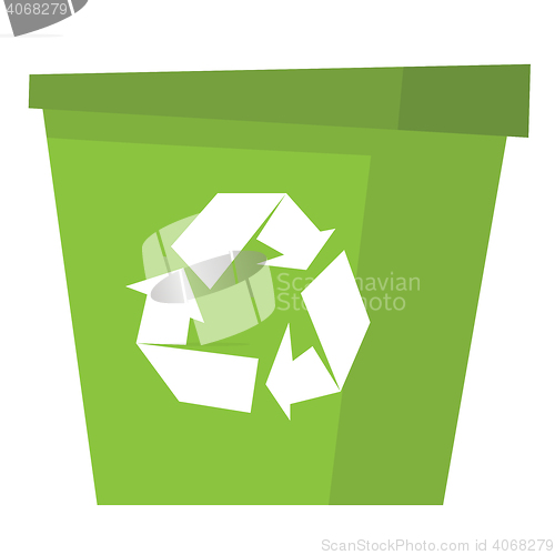 Image of Recycle garbage can vector illustration.