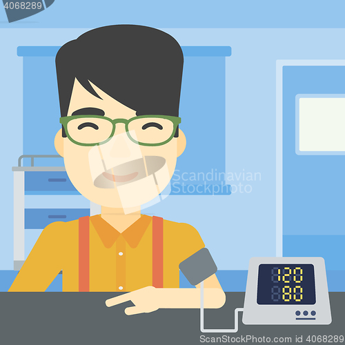 Image of Blood pressure measurement vector illustration.