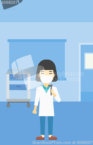 Image of Ear nose throat doctor vector illustration.