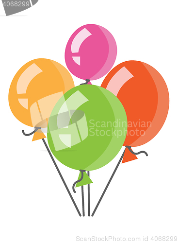 Image of Colourful birthday or party balloons.