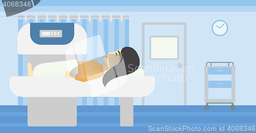 Image of Magnetic resonance imaging vector illustration.