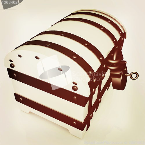 Image of The chest. 3D illustration. Vintage style.