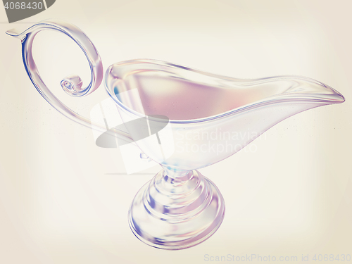 Image of Vase in the eastern style. 3D illustration. Vintage style.