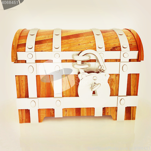 Image of The chest. 3D illustration. Vintage style.