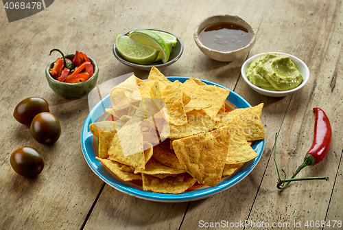 Image of Mexican food Nachos chips 