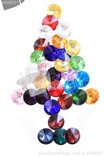 Image of christmas tree from color diamonds