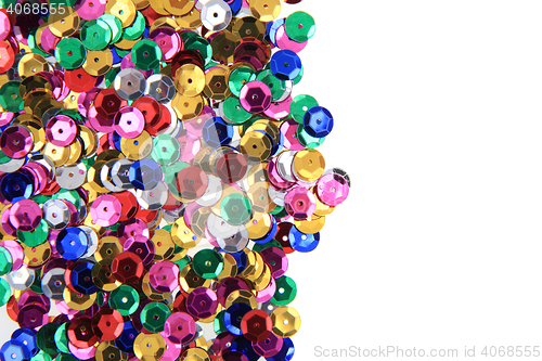 Image of color plastic confetti texture