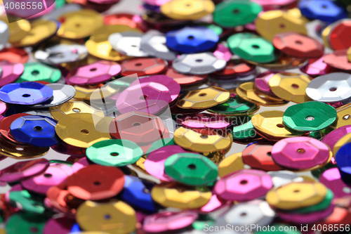 Image of color plastic confetti texture