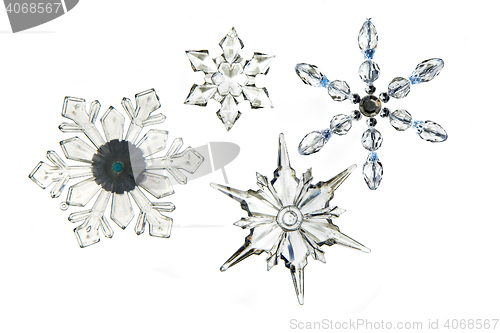 Image of nice snowflakes isolated