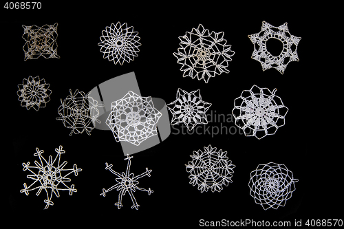Image of white christmas snowflakes